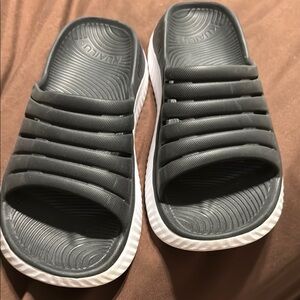 Women's Gray Slide Sandals